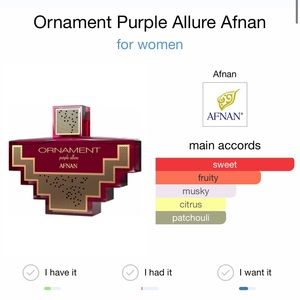 AFNAN ORNAMENT PURPLE ALLURE